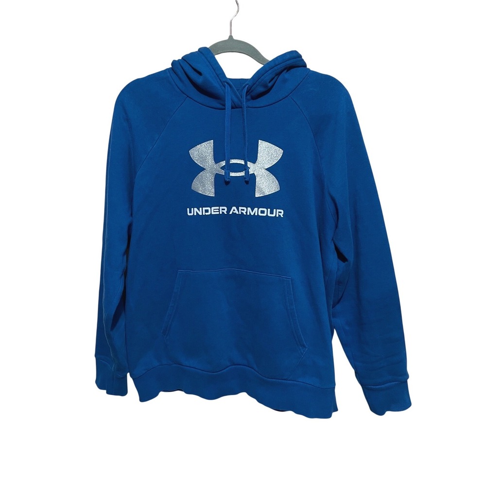 Under Armour Men's Large Royal Blue Fleece-Lined Pullover Hoodie Sweatshirt